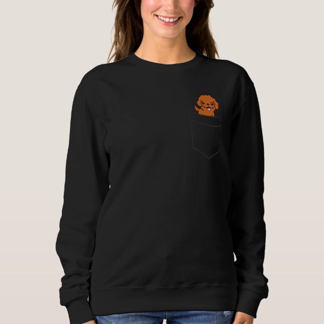 Cockapoo-Hund im Pockapoo Sweatshirt (Vorderseite)