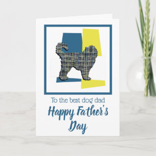 Cockapoo Hund Silhouette TriColor Vater's Day Karte