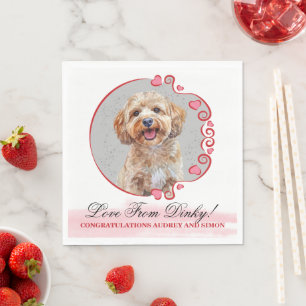 Cockapoo-Hunde-Hochzeitsservietten mit Hundebild Serviette