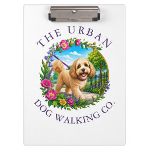 Cockapoo-Hundeausführer-Logo-Clipboard Klemmbrett