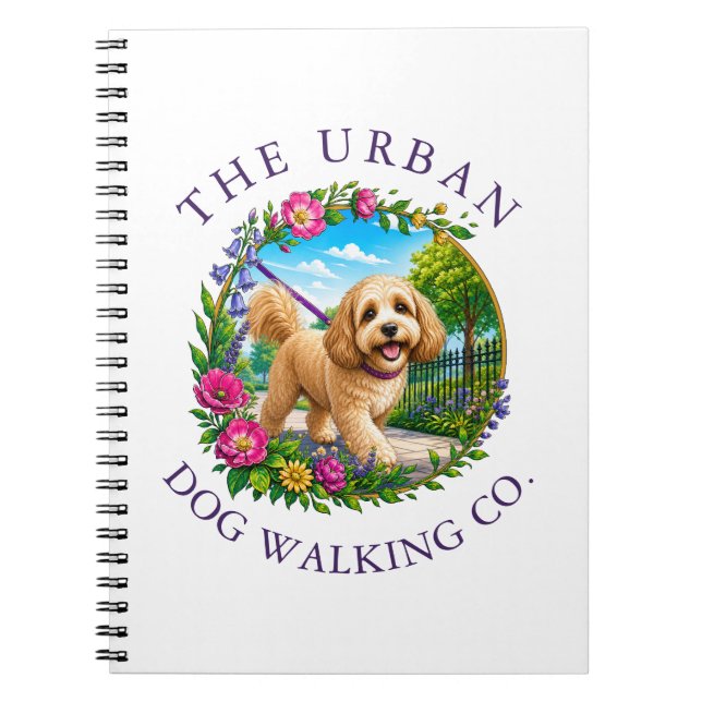 Cockapoo-Hundeausführer-Logo-Notizbuch Notizblock (Vorderseite)