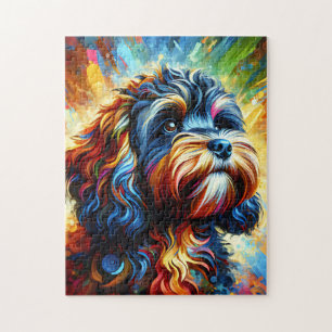 Cockapoo-Hundeporträt Acryl-Kunst Druck Hunde Lieb