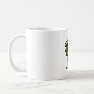 Cockapoo-Hundeschoss in Dinosaurierkleidung Kaffeetasse