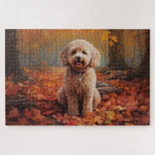 Cockapoo im Herbst Leaves Fall Inspiriert