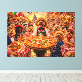 Cockapoo Italienische Straßenwandkunst – Luxuskuns Leinwanddruck