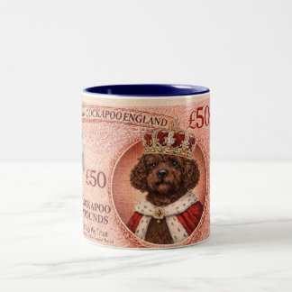Cockapoo-Kaffeetasse, lustiges Geschenk für Hundeb Zweifarbige Tasse