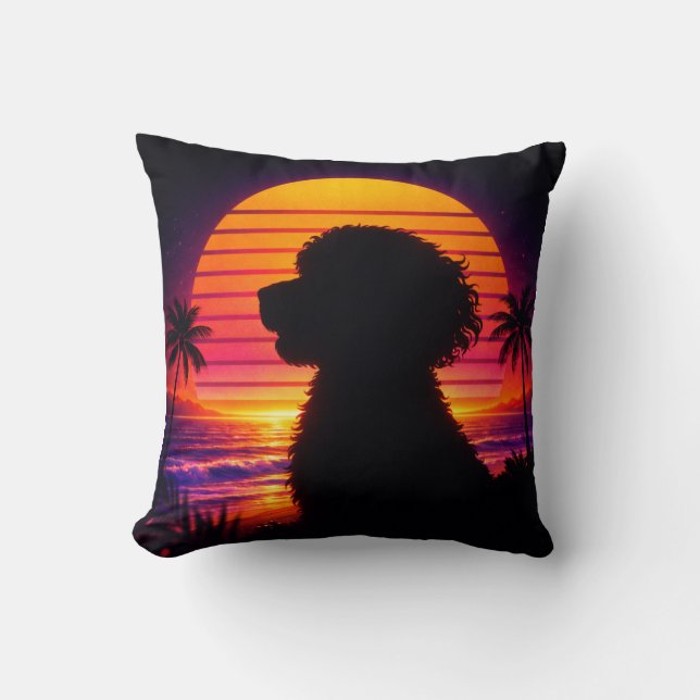 Cockapoo-Kissen - Retro Cockapoo-Hundefan-Geschenk Kissen (Vorderseite)