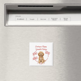 Cockapoo Kisses Valentine Wishes Dog Lover Magnet