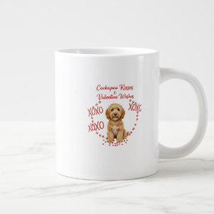Cockapoo Küsse zum Valentinstag für Hundebesitzer Jumbo-Tasse