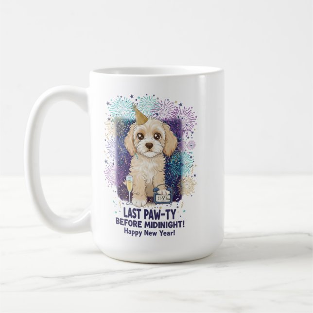 Cockapoo Last Paw-ty 2026! Happy New Year Kaffeetasse (Links)