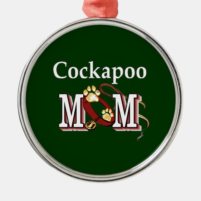 Cockapoo Mama Geschenke Ornament Aus Metall (Vorne)