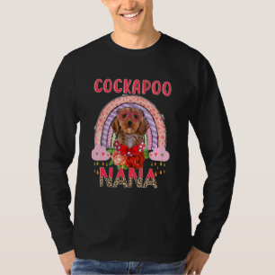 Cockapoo Nana Niedlich Rainbow Rainy Dog Muttertag T-Shirt