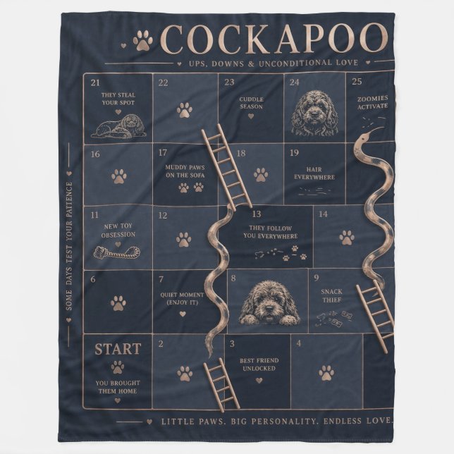 Cockapoo Owner Blanket Fleecedecke (Vorderseite)