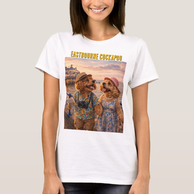 Cockapoo Paar T-Shirt Eastbourne Geschenk (Vorderseite)