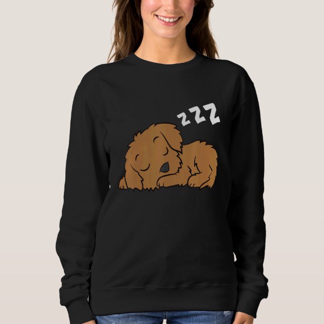 Cockapoo Pajama Niedlich Cockapoo Dog Schlafen Sweatshirt (Vorderseite)