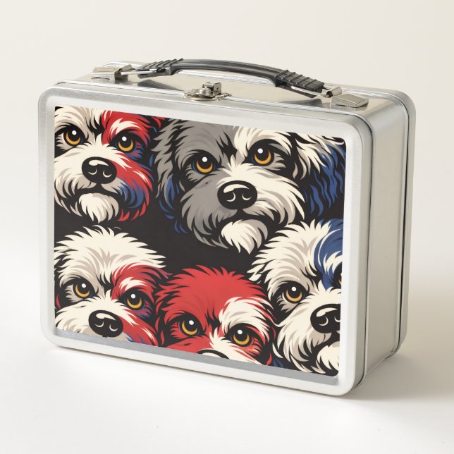 Cockapoo Pattern Lunchbox – Cute Dog Design (Devant)