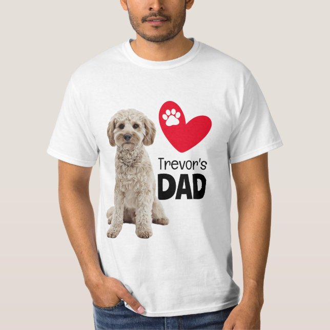Cockapoo Personalisiert Vater T - Shirt (Vorderseite)