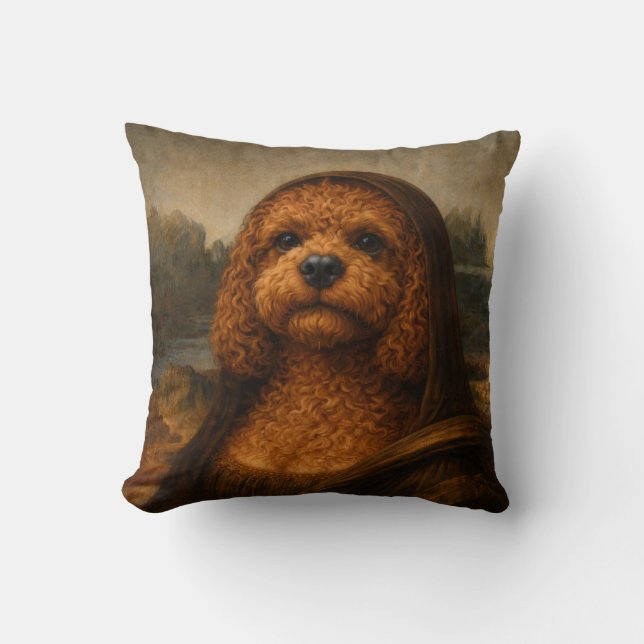 Cockapoo Pillow | Funny Dog Lover Art Cushion Kissen (Vorderseite)
