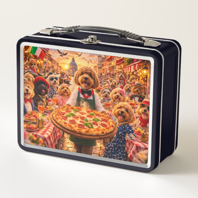 Cockapoo Pizza Lunchbox Dessin de Chien Drôle (Devant)