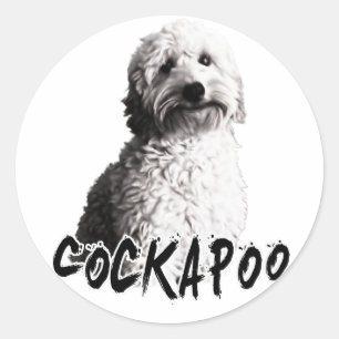 Cockapoo Runder Aufkleber