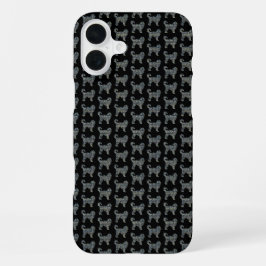 Cockapoo Silhouette Gelb & Schwarz iPhone 16 Plus Hülle
