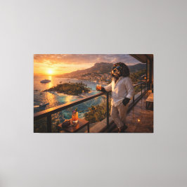 Cockapoo Sonnenuntergang Leinwand Kunst – Luxus Re