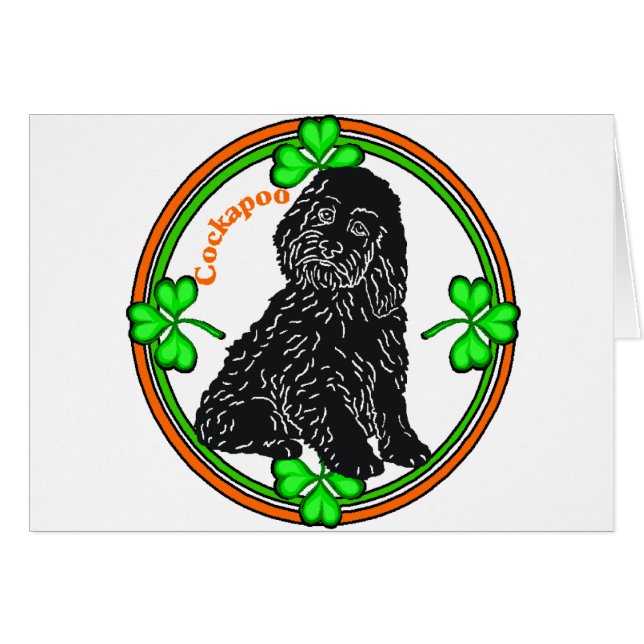 Cockapoo St Patrick's Day (Vorderseite (Horizontal))