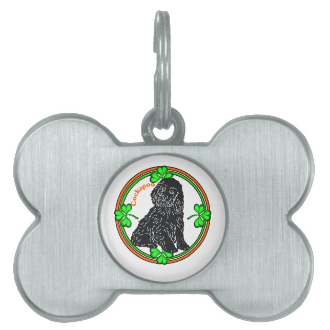 Cockapoo St Patrick's Day Tiermarke (Vorderseite)
