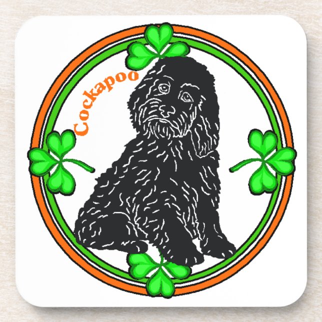 Cockapoo St Patrick's Day Untersetzer (Vorderseite)