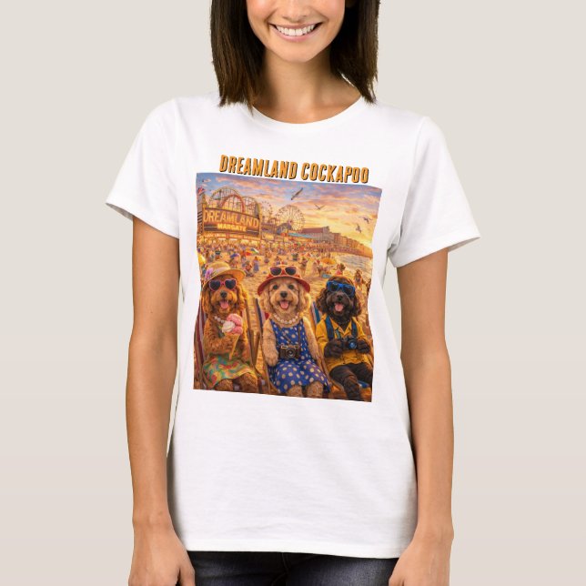 Cockapoo Strand T-Shirt Margate Geschenk (Vorderseite)