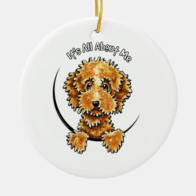 Cockapoo Tan IAAM Keramik Ornament (Vorne)