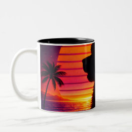 Cockapoo-Tasse - Retro-Geschenk für Cockapoo-Hunde Zweifarbige Tasse