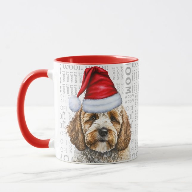 Cockapoo und Wof Art Weihnachten Tasse (Links)