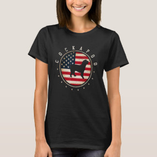 Cockapoo USA Flag 4. Juli Mama Vater T-Shirt