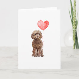 Cockapoo-Valentinenkarte, Hundevalentine Feiertagskarte
