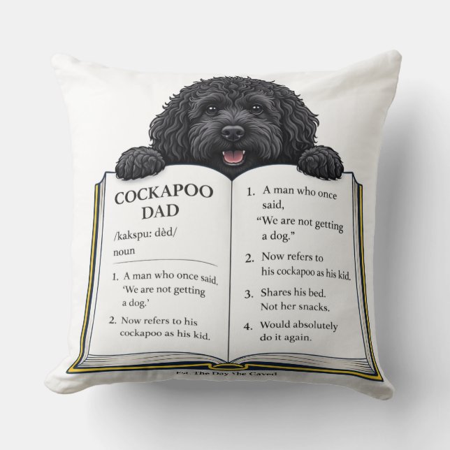 Cockapoo-Vater-Definition Geschenk Kissen (Vorderseite)