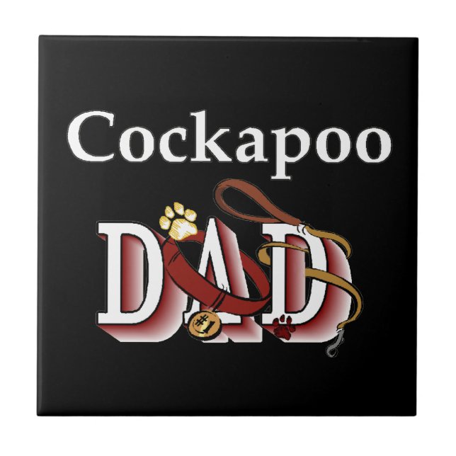Cockapoo VATER Fliese (Vorderseite)