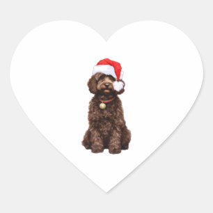 Cockapoo Weihnachten Herz-Aufkleber