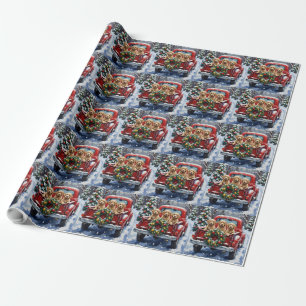 Cockapoo Weihnachten Rotes Lastwagen Urlaub Geschenkpapier