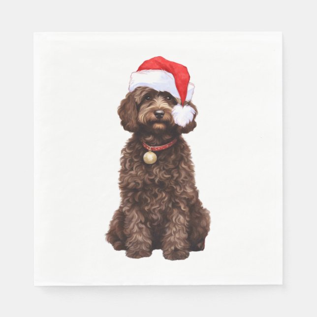 Cockapoo Weihnachten Serviette (Vorderseite)