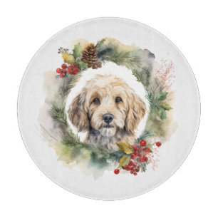 Cockapoo Weihnachtsfeier Festliche Jungfrau Schneidebrett