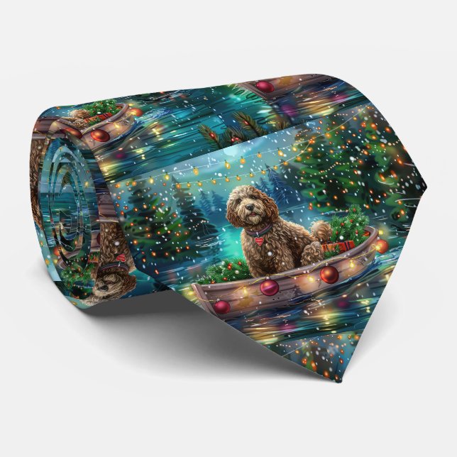 Cockapoo Weihnachtsfest Reise Krawatte (Gerollt)