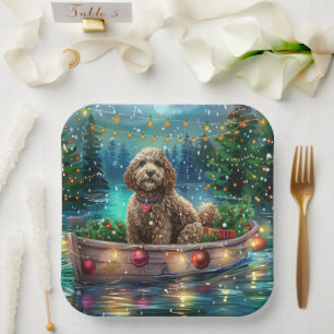 Cockapoo Weihnachtsfest Reise Pappteller