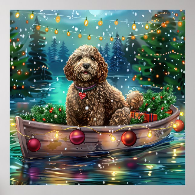 Cockapoo Weihnachtsfest Reise Poster (Vorne)
