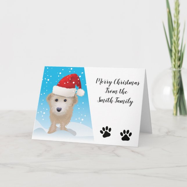 Cockapoo Weihnachtskarte Feiertagskarte (Vorderseite)