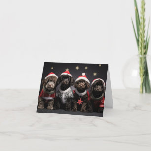 Cockapoo Welpen Weihnachtskarte Karte