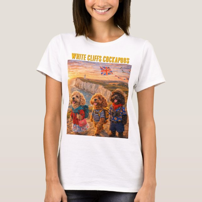 Cockapoo White Cliffs Shirt Funny Dog Gift UK (Vorderseite)