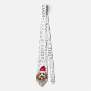 Cockapoo Woof Christmas Dog Liebhaber Krawatte
