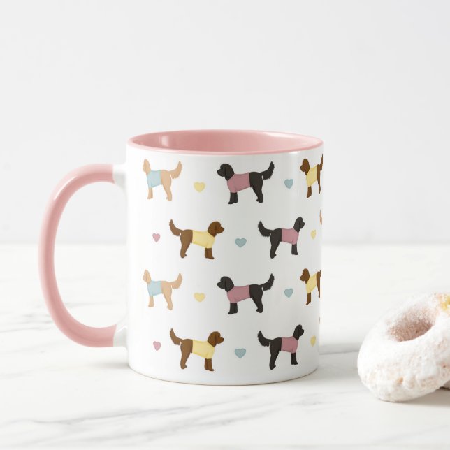 Cockapoos und Herz-Tasse Tasse (Mit Donut)