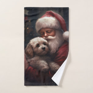 Cockapou avec Noël Festif du Père Noël